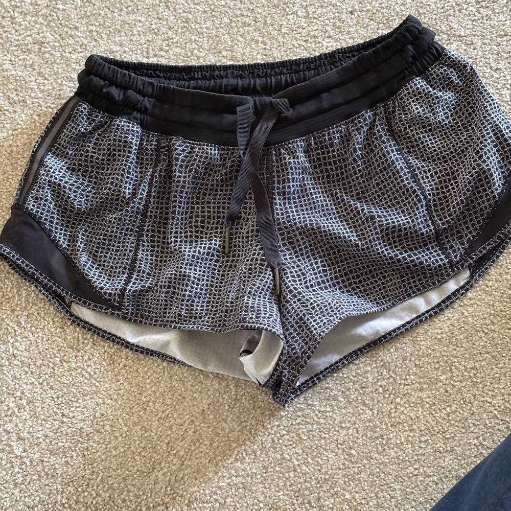 Lululemon Athletica Black and Gray Athletic Shorts
